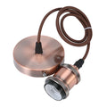 E27 suspension wire lamp holder set Vintage copper metal lamp holder holder electroplated aluminum shell lamp holder